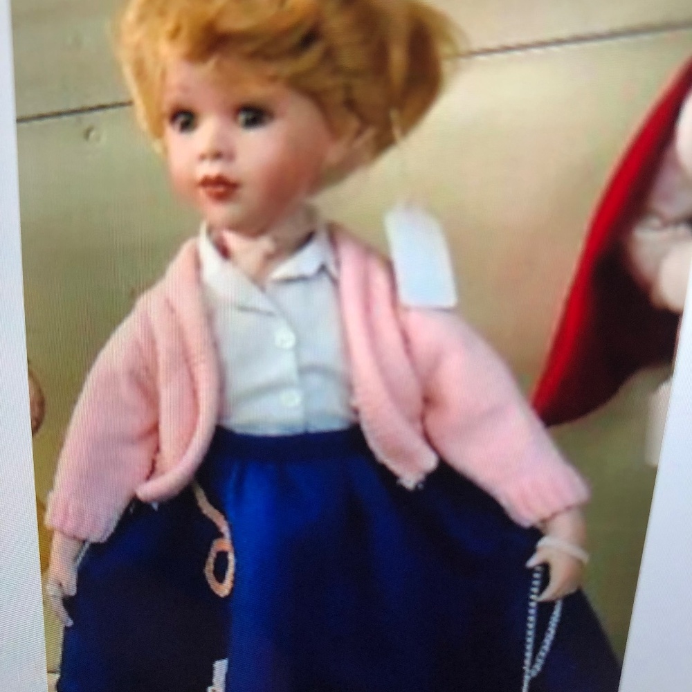 Rock and Roll doll in poodle skirt 1950’s eta